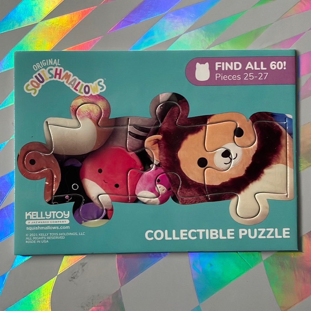 25-27 pieces of the Original Squishmallows collectible trading card puzzle